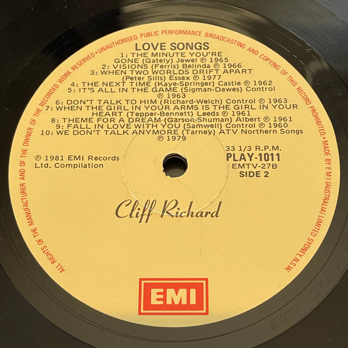 Cliff Richard - Love Songs (Vinyl LP)