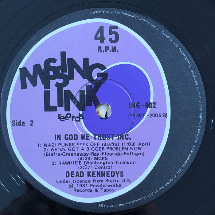 Dead Kennedys - In God We Trust, Inc. (12" Single)