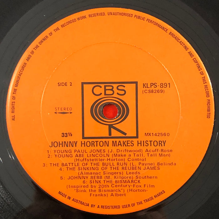 Johnny Horton - Johnny Horton Makes History (Vinyl LP)
