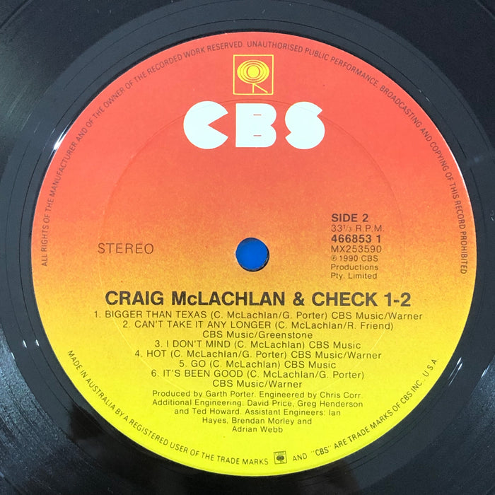 Craig McLachlan & Check 1-2 - Craig McLachlan & Check 1-2 (Vinyl LP)