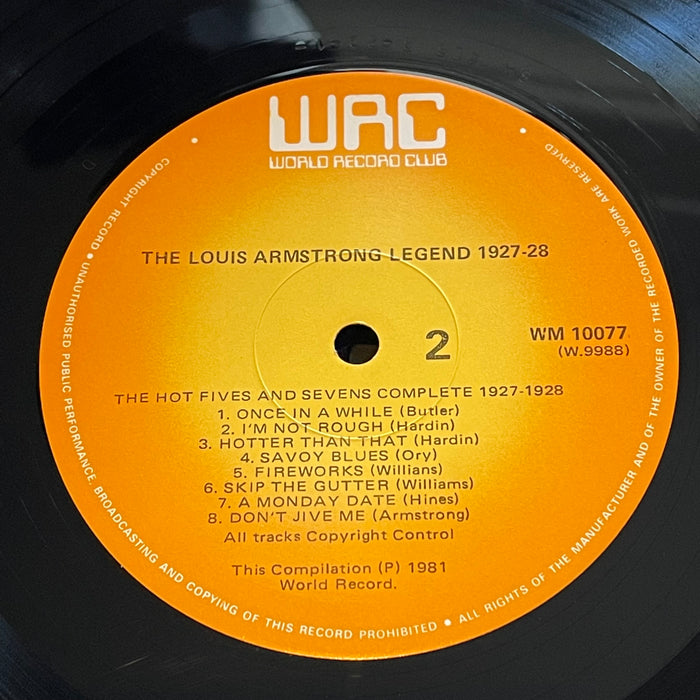 Louis Armstrong - The Louis Armstrong Legend 1927-28 (Vinyl LP)