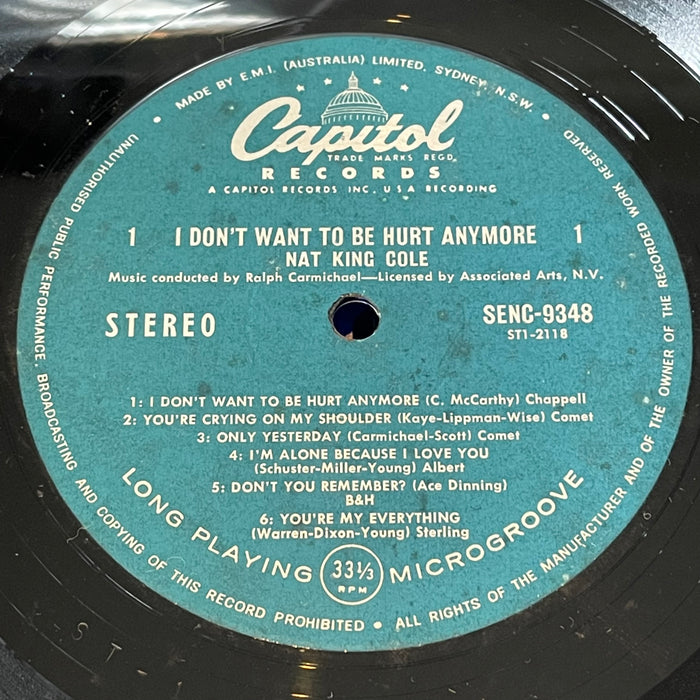 Nat King Cole - I Don't Want To Be Hurt Anymore (Vinyl LP)