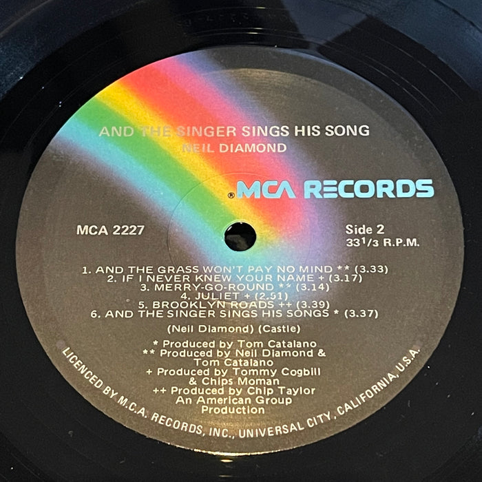Neil Diamond - And The Singer Sings His Song (Vinyl LP)