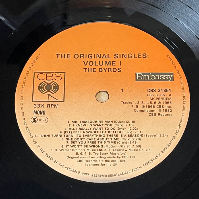 The Byrds - The Original Singles 1965-1967 Volume 1 (Vinyl LP)