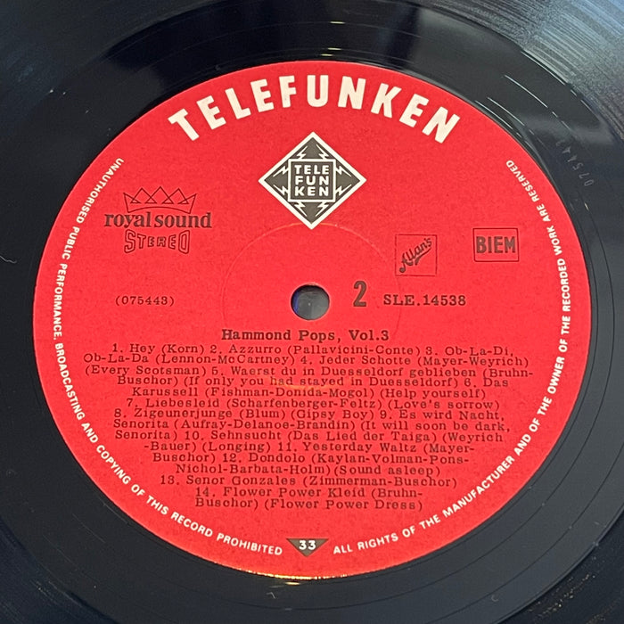 Klaus Wunderlich - Hammond Pops 3 (Vinyl LP)