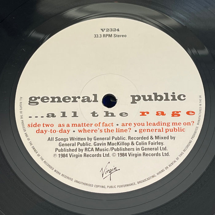 General Public - ...All The Rage (Vinyl LP)