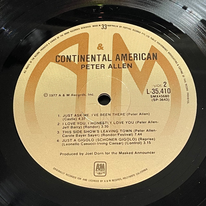 Peter Allen - Continental American (Vinyl LP)