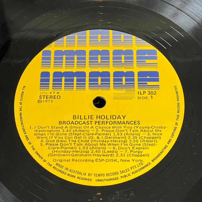 Billie Holiday - Broadcast Performances Volume 3 1956 - 1958 (Vinyl LP)