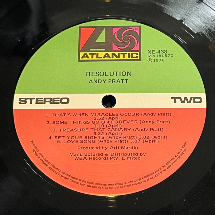 Andy Pratt - Resolution (Vinyl LP)