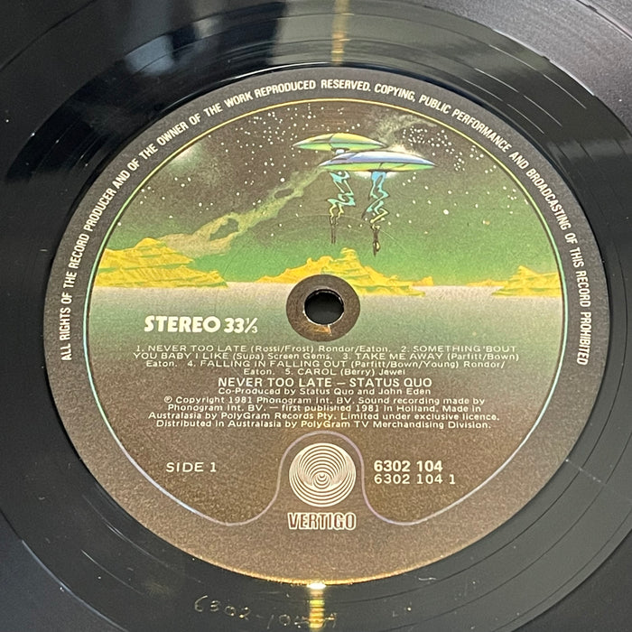 Status Quo - Never Too Late (Vinyl LP)
