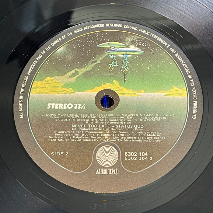 Status Quo - Never Too Late (Vinyl LP)