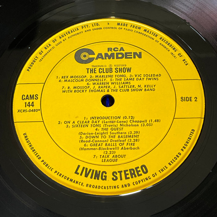 Various - The Club Show With Rex Mossop (Vinyl LP)