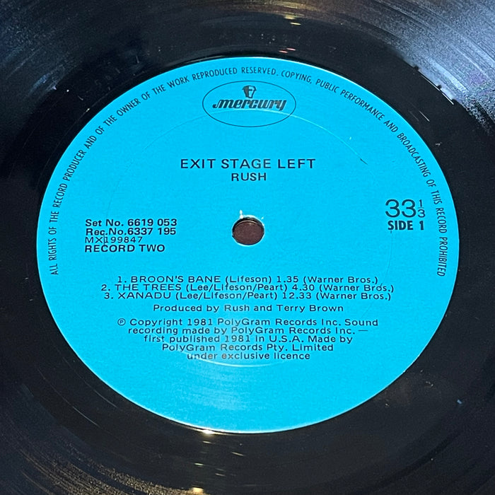 Rush - Exit...Stage Left (Vinyl 2LP)[Gatefold]