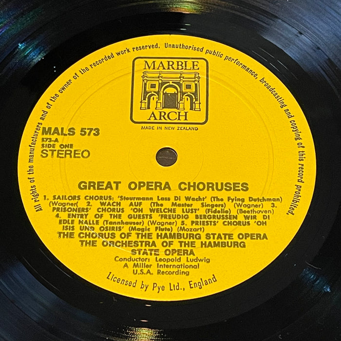 The Chorus And Orchestra Of The Hamburg State Opera • Leopold Ludwig - Great Opera Choruses (Vinyl LP)