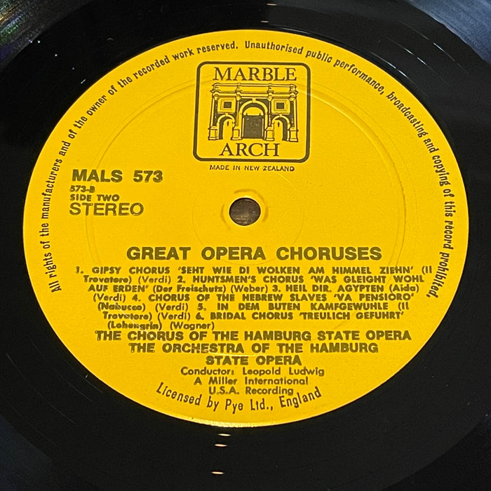 The Chorus And Orchestra Of The Hamburg State Opera • Leopold Ludwig - Great Opera Choruses (Vinyl LP)
