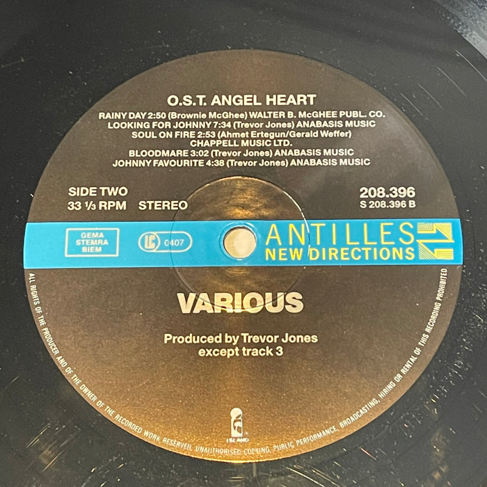 Various - Angel Heart (Original Soundtrack Music By Trevor Jones. Featuring Courtney Pine, Saxophone.) (Vinyl LP)