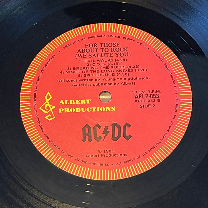 AC/DC - For Those About To Rock (We Salute You) (Vinyl LP)[Gatefold]