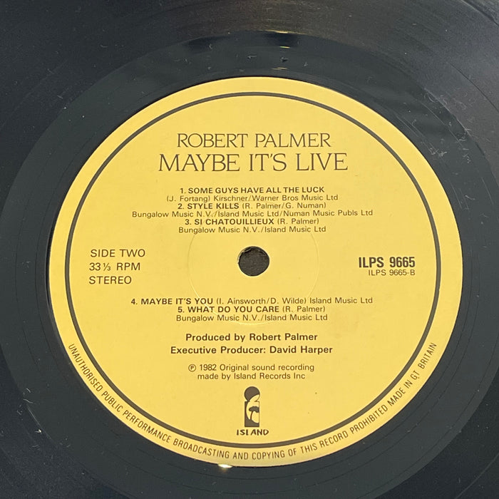 Robert Palmer - Maybe It's Live (Vinyl LP)