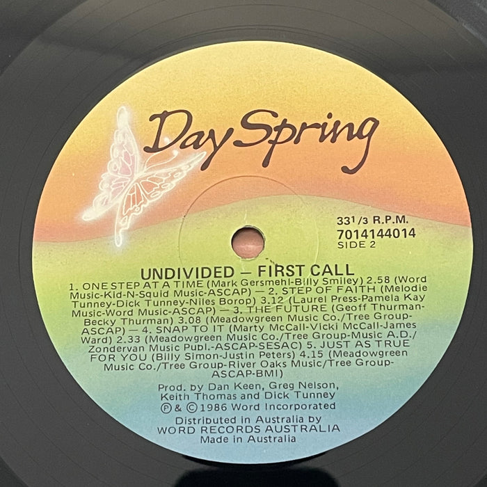 First Call - Undivided (Vinyl LP)