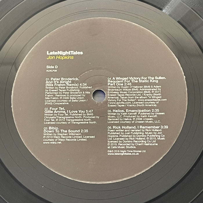 Jon Hopkins - LateNightTales (Vinyl 2LP)