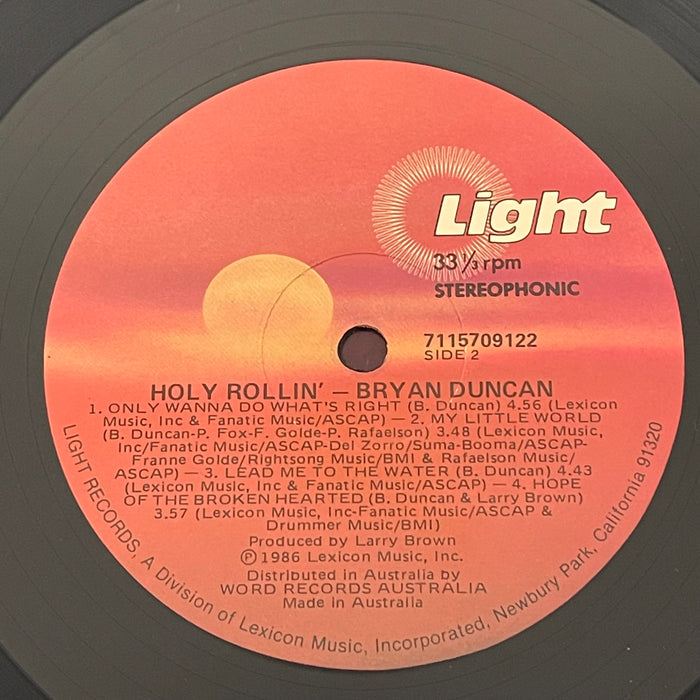 Bryan Duncan - Holy Rollin' (Vinyl LP)