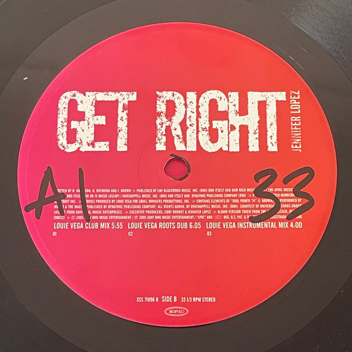 Jennifer Lopez - Get Right (12" Single)