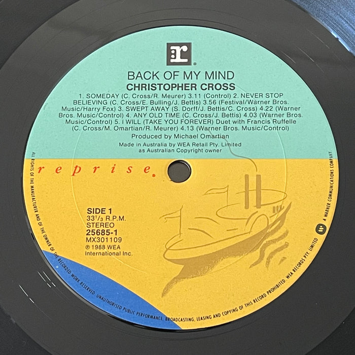 Christopher Cross - Back Of My Mind (Vinyl LP)
