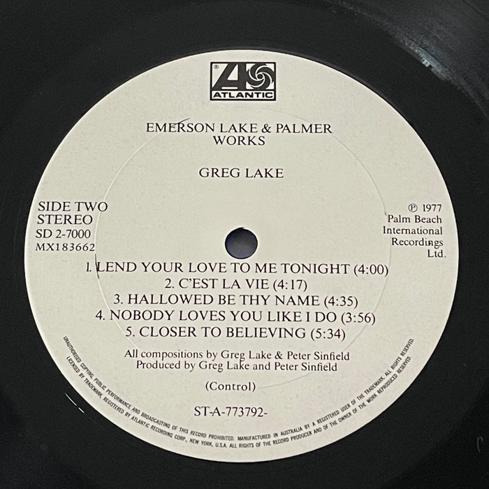 Emerson, Lake & Palmer - Works (Volume 1) (Vinyl 2LP)[Gatefold]