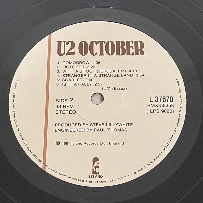 U2 - October (Vinyl LP)