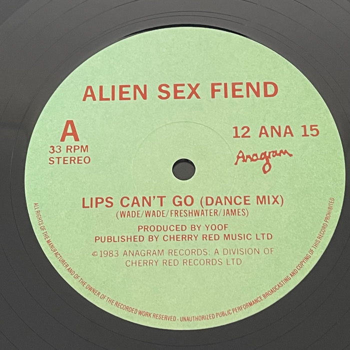 Alien Sex Fiend - Lips Can't Go (12" Single)