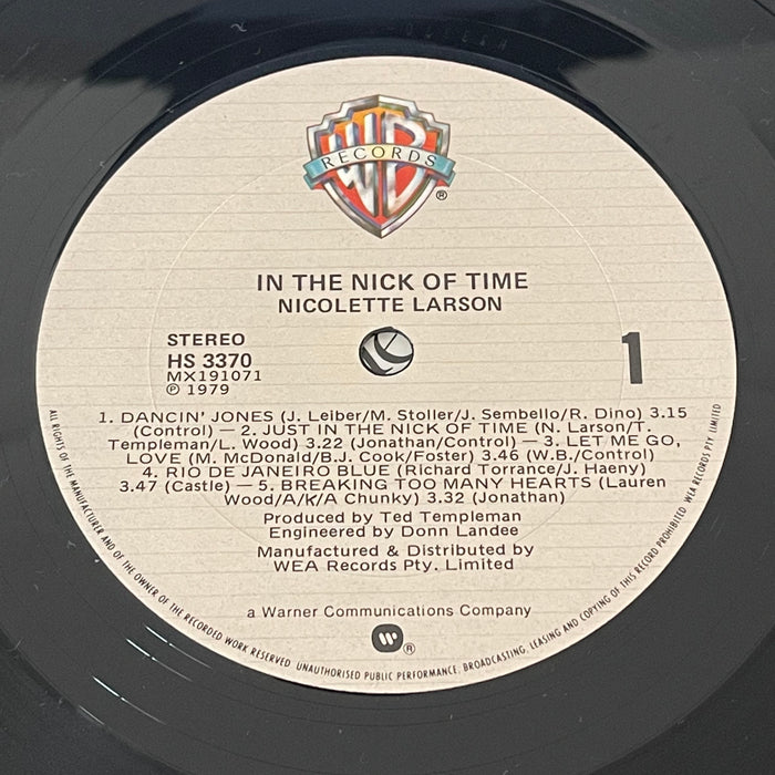 Nicolette Larson - In The Nick Of Time (Vinyl LP)