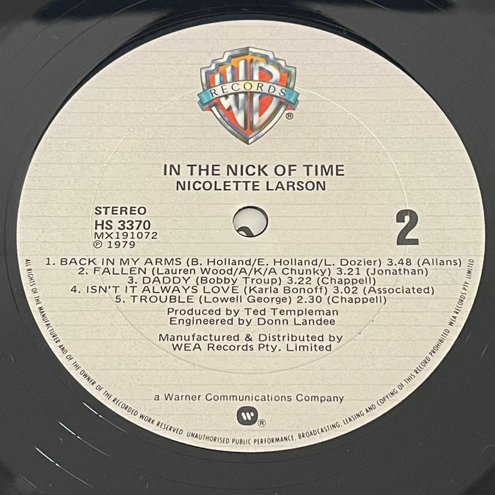 Nicolette Larson - In The Nick Of Time (Vinyl LP)