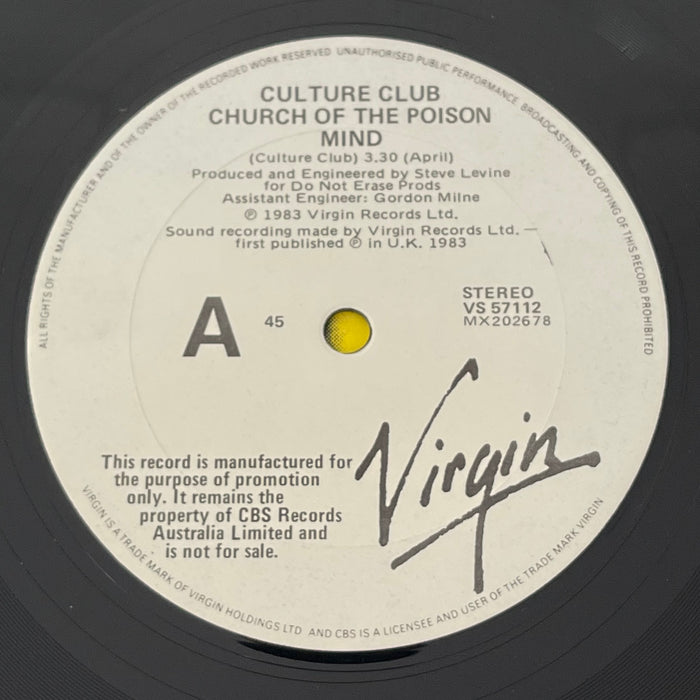 Culture Club - Church Of The Poison Mind (12" Single)